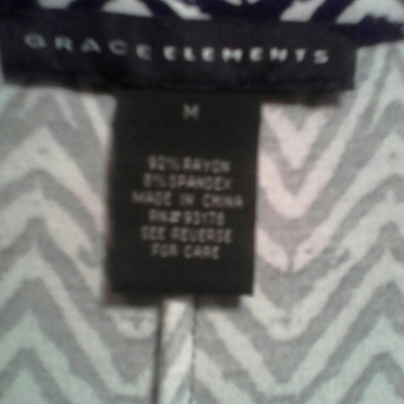 Grace Elements Black & White chevron striped Tunic - Picture 5 of 8